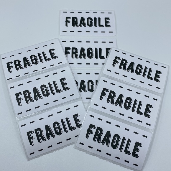 500 Fragile Thermal Printed Labels Shipping Stickers Lot Bundle - Picture 1 of 4